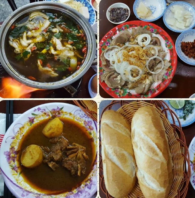 Hot pot of the goat meat at Lau De Restaurant