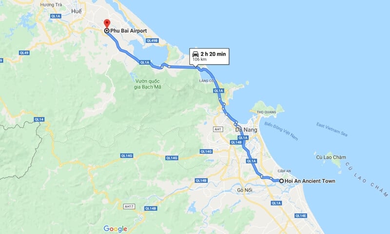 Phu Bai Airport to Hoi An