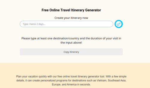 Generative Travel AI Tool