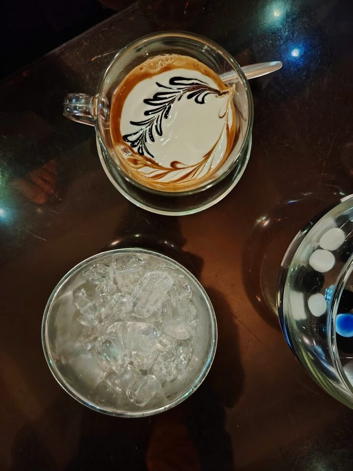 Ice with coffee