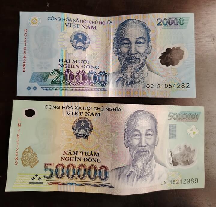 Vietnam dong banknotes