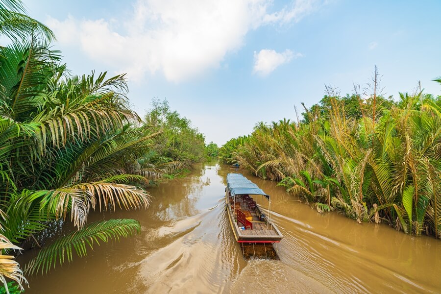 Boat to visit Ben Tre & My Tho, South Vietnam