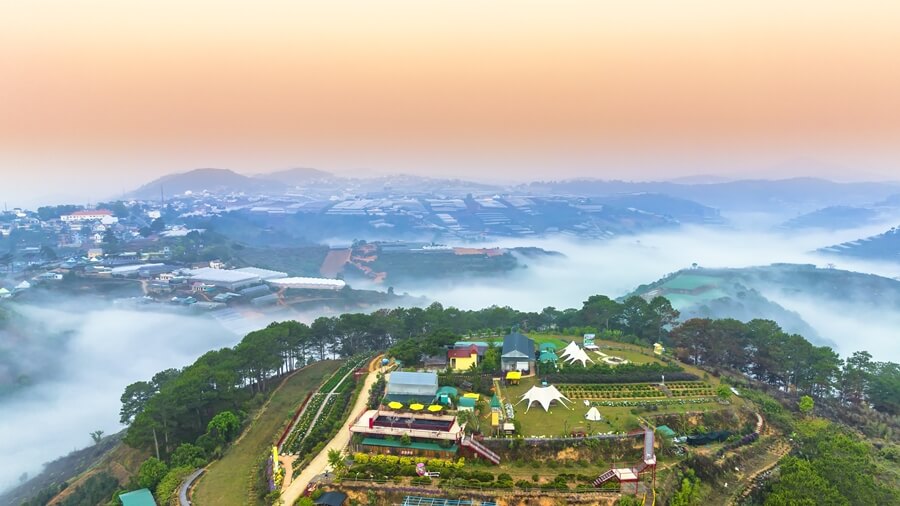 Da Lat in Central Highlands Vietnam