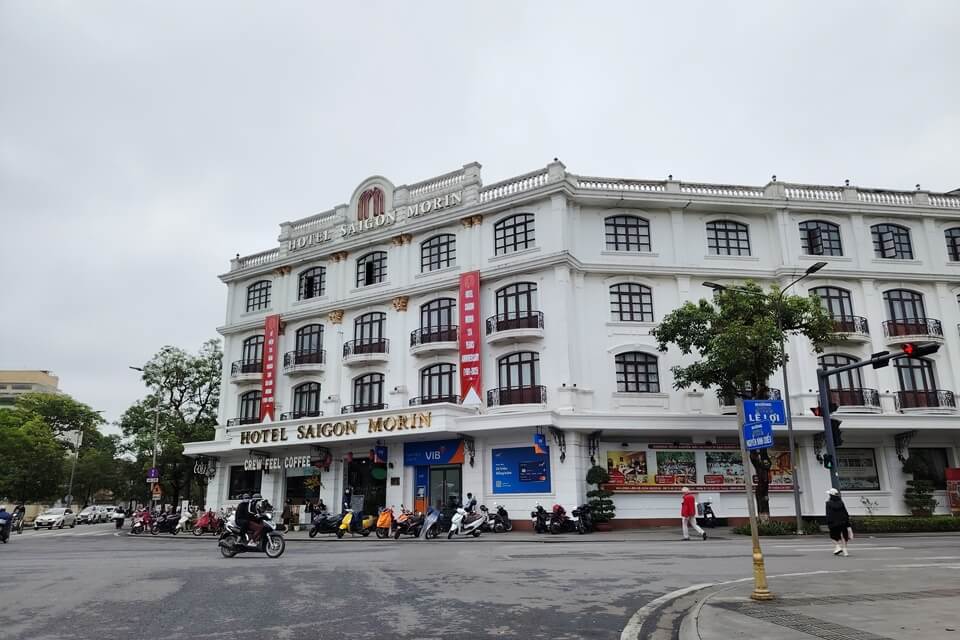 Iconic French-style buiding in Hue City