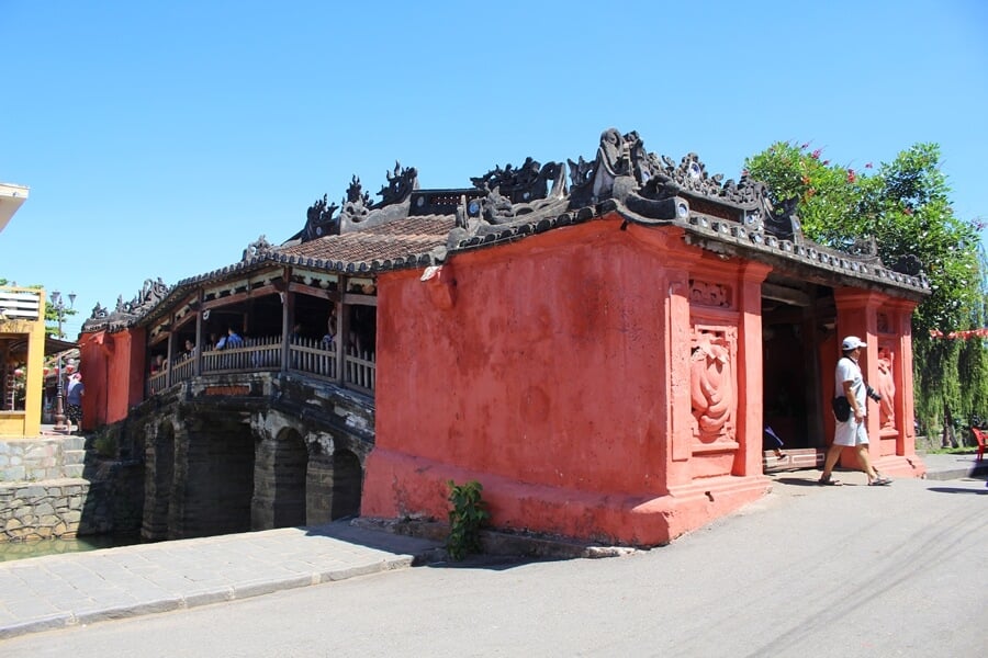 Japanese Bridge in Hoi An on a sunny day