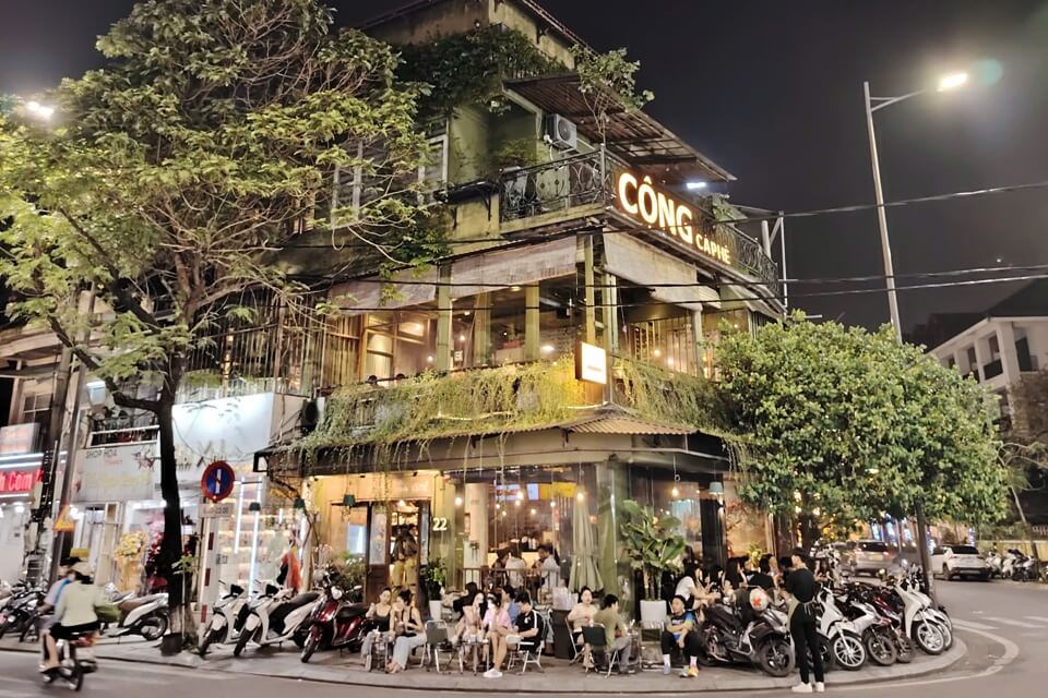 Lovely corner at night in Hue City