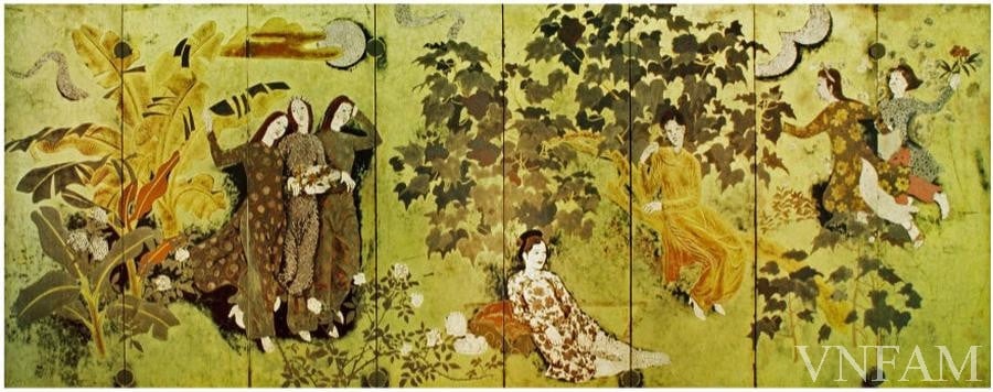 Famous paiting: Young Women in the Garden