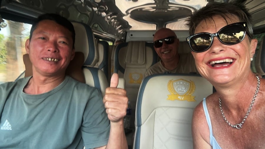 English speaking driver with guests