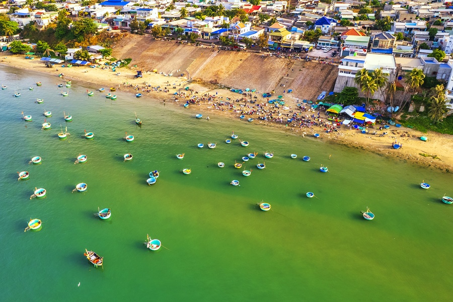 Green water at Mui Ne Fishing Village