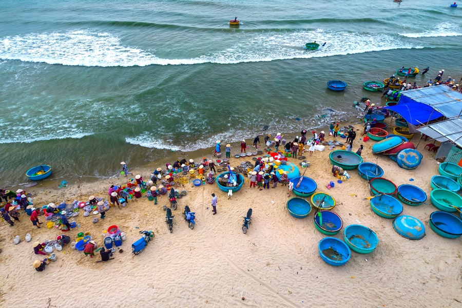 Mui Ne Fishing Market in the Morning