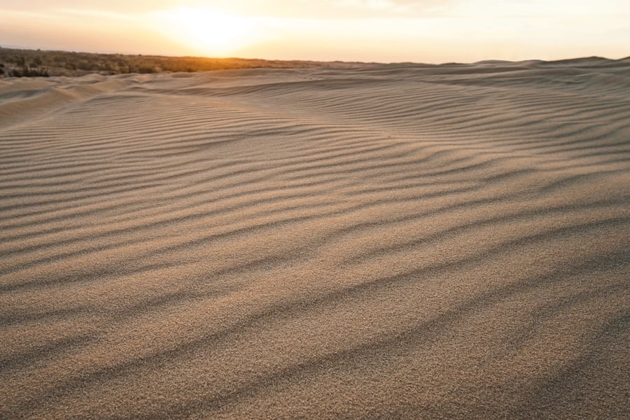 Sand dune in Mui Ne at dawn