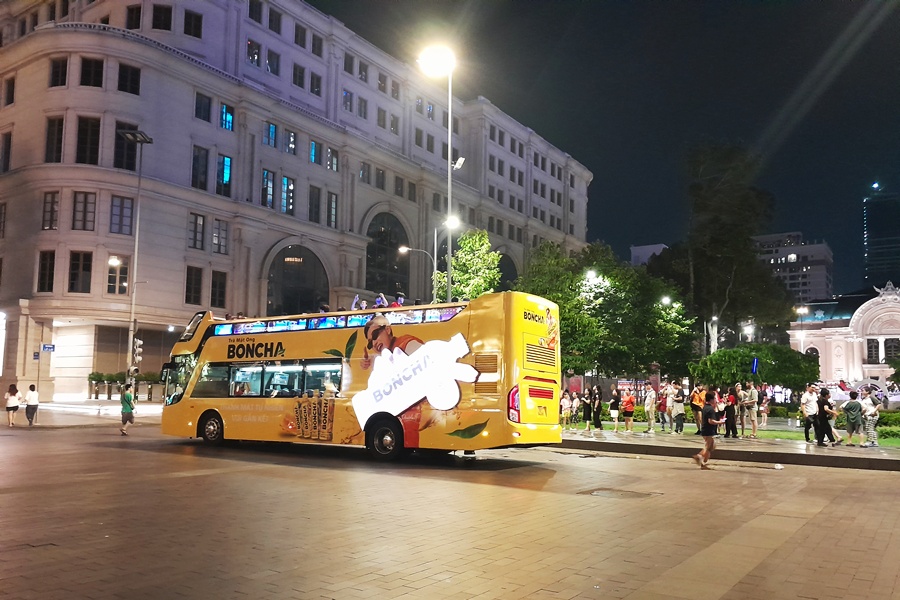 Tourist bus in Ho Chi Minh City