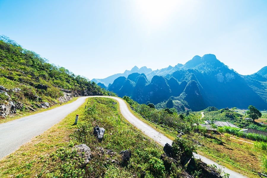 Stunning view from a pass in Ha Giang, Northern Vietnam