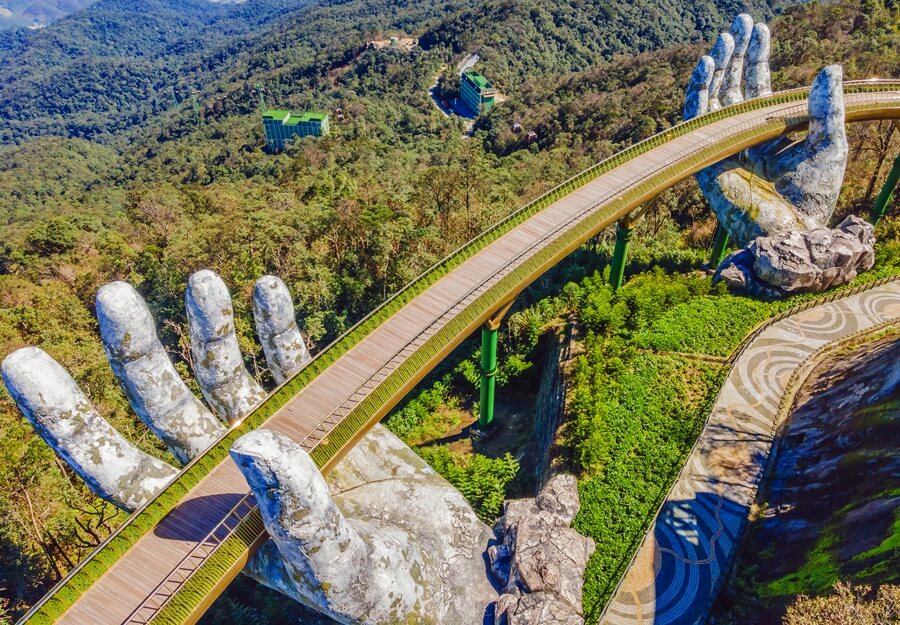 Golden Bridge at Ba Na Hills – A must-visit stop on your self-drive route from Da Nang