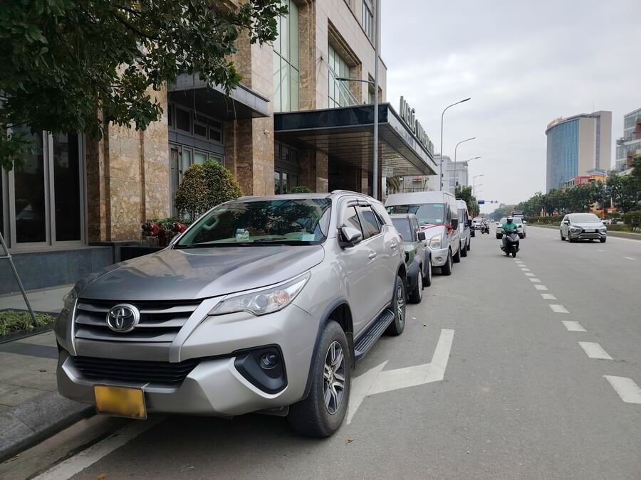 Private transfer vehicles in Vietnam, including cars and vans
