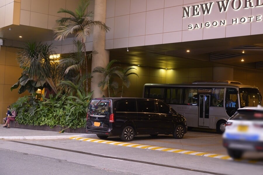 A private SUV arriving at New World Saigon Hotel in Ho Chi Minh City