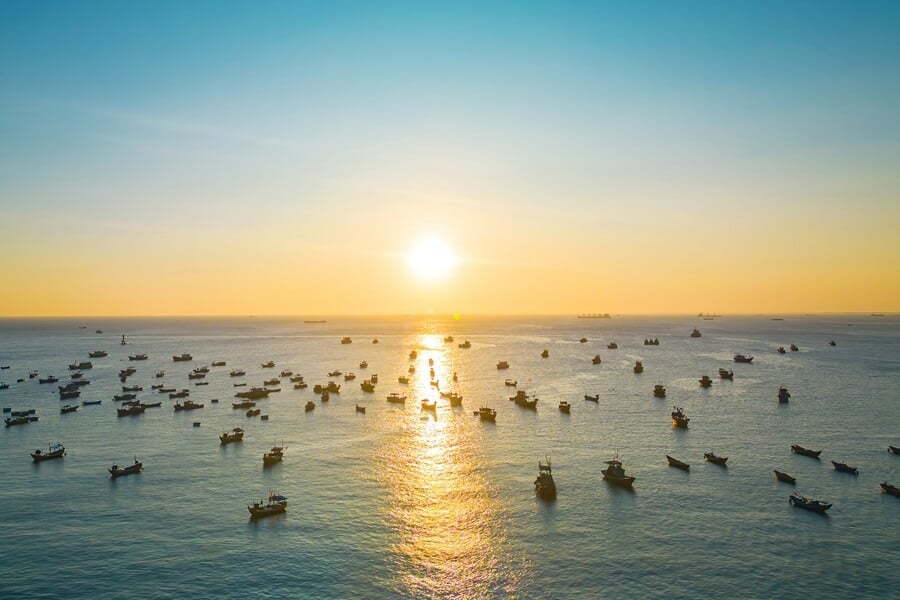 Sunrise over Mui Ne Beach near Phan Thiet