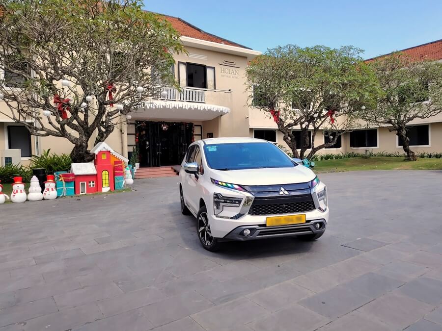 Private transfer vehicle waiting for hotel guests in Vietnam