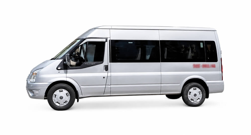 16-seater van used for private Tan Son Nhat airport transfer to Ho Chi Minh City
