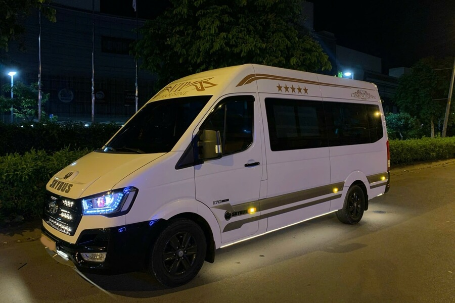 Luxury SKYBUS limousine van for conference transportation in Ho Chi Minh City
