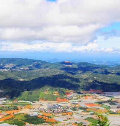 Scenic mountain view in Da Lat, Central Highlands of Vietnam